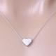 Valentine days gift. Silver Heart Necklace On 925 Sterling silver chain . Small Heart Necklace, Simple Necklace.