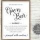 INSTANT DOWNLOAD Printable Open Bar Sign 