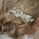 Bridal Hair Comb Silver, Bridal Hair Piece, Pearl Hair Comb, Wedding Hair Comb, Crystal Hair Comb, Bridal Headpiece, Bridal Hair Accessories