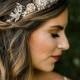 Floral Pearl Wedding Crown / Crystal  Wedding Tiara / Floral Leaf Crown / Bridal Wedding Headpiece / Crystal Headband / Flower Hair Vine