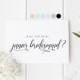 Will You Be My Junior Bridesmaid, Card For Junior Bridesmaid, Junior Bridesmaid Proposal Card, Bridesmaid Request Card, My Junior Bridesmaid