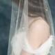 Pearl Wedding Veil, Ivory Bridal Veil, Polka Dot Veil, TulleVeil, Scattered Pearl Veil, Raw Cut Veil, Modern Veil, Single Tier Veil, AMANIE