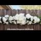 White Cream Wedding Arch Swag, Wedding Backdrop, Hanging Flowers, Table Runner, Silk Flowers Arch, Wedding Arch Flowers, Wedding Garland