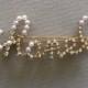Crystal Pearl Hair Clip Rhinestone Gold Plated Minimalist Crystals Made for Her Letter Crystals