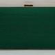 Green Emerald silk clutch purse,  wedding minaudière bag, Gif for her, bridesmaids gift favor, evening clutch purse