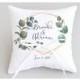 Greenery ring bearer pillow, Personalized Ring bearer pillow, Wedding ring pillow , wedding pillow  ,greenery wedding, wedding pillow (R101)