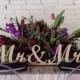 Sweetheart Table Mr Mrs - Sweetheart Table Decor - Mr and Mrs sign - Wooden Wedding Signs - Wedding Centerpiece - Unfinished Head Table Sign