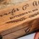 Wedding wine box ceremony - Personalized rustic wooden wine and love letter box - with lock or nail it shut