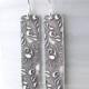 Bohemian Earrings Dangle Silver Earrings Bar Earrings Modern Jewelry Boho Jewelry Gift for Women Silver Jewelry - Bar
