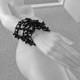 Black Wrap Bracelet / Zip tie Futuristic Contemporary Bracelet / Black Bracelet / Genuine Modern Bracelet / Adjustable black bracelet