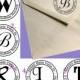 Round Initial Custom Return Address stamp - by Blossom Stamps