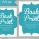 Custom Optional Back Print, Designed To Match, Add Color, Additional Design, Text, Photos or a Combination