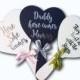 Personalised wedding sign Paddle daddy here comes mummy, here comes the bride, flower girl, ring bearer wedding photo prop, bridesmaid