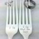 funny wedding gift, i do i do what she says, wedding forks, i do forks, mrs always right, wedding gift ideas, gifts for couples