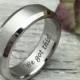 6mm Personalized Stainless Steel Ring, Mens Wedding Band, Custom Engraved Promise Ring for Him, Purity Ring for Him, DOJSSR088