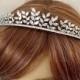 Silver tiara Wedding tiara Tiara crown Crystal headpiece Bridal hair accessories Crystal tiara Wedding hair piece Bridal headpiece