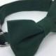 Hunter Green Dog Bow Tie