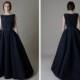 Silk taffeta Ball gown ; Black Wedding Dress