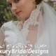 3X3 m Cathedral Lace Wedding Veil Wide Bridal Veil Mantilla Veil Bridal Veil Long Veil Lace Veil Ivory Veil, Ivory Veil, Lace Mantilla Veil