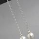 White Swarovski Pearl Drop Earrings - Magnolia Bridal/Bridesmaids Jewellery - Long Ivory Pearl Dangle Earrings - Wedding Gifts for Brides