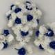 Artificial wedding bouquets flowers sets white royal blue