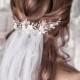 Wedding veil comb Pearl hair comb Hair vine Wedding veil and headpiece Bridal hair piece Bridal headpiece Wedding Back Headpiece Flower