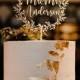 Rustic Mr and Mrs Wedding Cake Toppe -  Topper Cake Wedding  -  Custom Cake Topper - Birthday Cake Topper