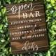 Open Bar Wedding Sign, Wedding Sign, Wooden Wedding Sign, Open Bar Sign, Funny Open Bar Sign, Priceless Memories Bar Sign