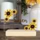 Sunflower Wedding Table Numbers / Personalized Clear Acrylic Floral Table Centerpiece (Item 2135FFA)