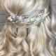 Emmy Silver Bridal Hair Vine-Silver Bridesmaid Hair Vine-Silver Wedding Hair Piece-Wedding Hair Accessories-Prom Hair Accessories