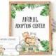 Safari Themed Adopt a Pet Certificate, Wild One Birthday Signs, INSTANT DOWNLOAD, Printables BRTH 238B