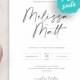 Wedding Invite, Simple Minimalist Wedding Invitation Suite, Printable Wedding Invites Template, Editable Invitation, PDF, JPG, PNG