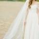 Ivory Cream Simple One Layer 2  Metre Cathedral Length Bridal Veil