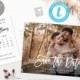 Save the Date invitation template photo and calendar, Postcard 100% Editable Two sizes 4x6 and 5x7, INSTANT DOWNLOAD, TEMPLETT #44