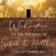 Rustic Wedding Welcome Sign, Wood Rustic Wood Wedding Sign, Welcome Wedding Signs, Personalised Wedding Sign
