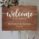 Wedding Welcome Sign by Rawkrft - Rustic Wood Wedding Sign - Custom Wedding Sign - Bridal Shower Sign - UV Stained And Fade Resistant