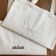 Custom Name Tote Bag With Flowers - Embroidery -Personalized Gift
