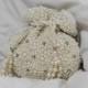 Indian Wedding Accessory, Couture Bridal Bag, Pearl Potli, Embellished, Embroidered, Rhinestone Studded, Gifts for Her, Statement Bag