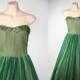 1950s green tulle ballgown with sequins
