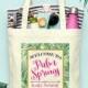 Palm Springs Welcome to Beach Bachelorette Party Totes- Wedding Welcome Tote Bag