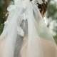 3-D Floral Wedding Veil Soft Bridal Veil Crystal Wedding Veil Fashion Bridal Veil Crystal Wedding Headpiece Ivory Bridal Accessory