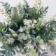 Wedding bouquet, Bridal bouquet, Bridesmaids Bouquet, White Green bouquet, Rustic bouquet, Wild bouquet, Eucalyptus bouquet