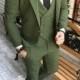 Men Suits Green 3 Piece Slim Fit Formal Fashion Wedding Suit Party Wear Dinner Suit Bespoke For Men