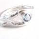 Aquamarine Ring - Branch Ring -Twig Jewelry - Twig Ring - Alternative Wedding Ring