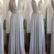 SILVER Bridesmaid Dress/ CUSTOM LeNGTHS/ Convertible Dress / Infinity Dress/ Multiway Dress/  Multi Wrap Dress / Plus Size /