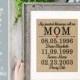 Mother's Day Gift Personalized Gift Mom Gift from Son Burlap Mother's Day Gift from Daughter Birthday Gifts for Mom Mother Daughter Gift