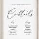Signature Cocktails Template, Bride and Groom Signature Drinks Printable, INSTANT DOWNLOAD, 100% Editable, Wedding Alcohol Menu, DiY #CHM-09