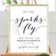Let The Sparks Fly Sparkler Send Off Sign, 8x10 DIY Sign, Instant Download, Wedding Reception Sign, Editable Printable Wedding Sign