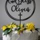 First Communion Cake Toppers / Personalized Baptism Cake Topper / Custom Christening Cake Topper / Rustic God Bless Cake Topper - by TOA