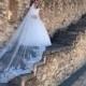 Wedding veil sequins appliques, Cathedral Wedding Veil, Bridal Veil Ivory, Wedding Veil Long, Wedding Veil, Silk Tulle Veil, Bridal Veil